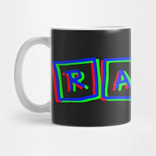 Rave optical illusion festival trippy vibe design Mug